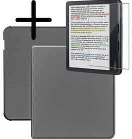 BASEY. BASEY. Kobo Libra Colour Hoesje Met Screenprotector - Grijs