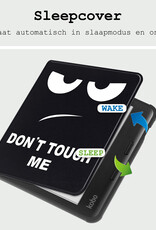 BASEY. Hoes Geschikt voor Kobo Libra Colour Hoesje Bookcase Cover Hoes Met Screenprotector - Hoesje Geschikt voor Kobo Libra Colour Hoes Cover Case - Don't Touch Me