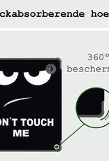 BASEY. Hoes Geschikt voor Kobo Libra Colour Hoesje Bookcase Cover Hoes Met Screenprotector - Hoesje Geschikt voor Kobo Libra Colour Hoes Cover Case - Don't Touch Me