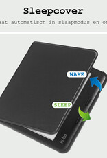 BASEY. Hoes Geschikt voor Kobo Libra Colour Hoesje Bookcase Cover Hoes Met Screenprotector - Hoesje Geschikt voor Kobo Libra Colour Hoes Cover Case - Zwart