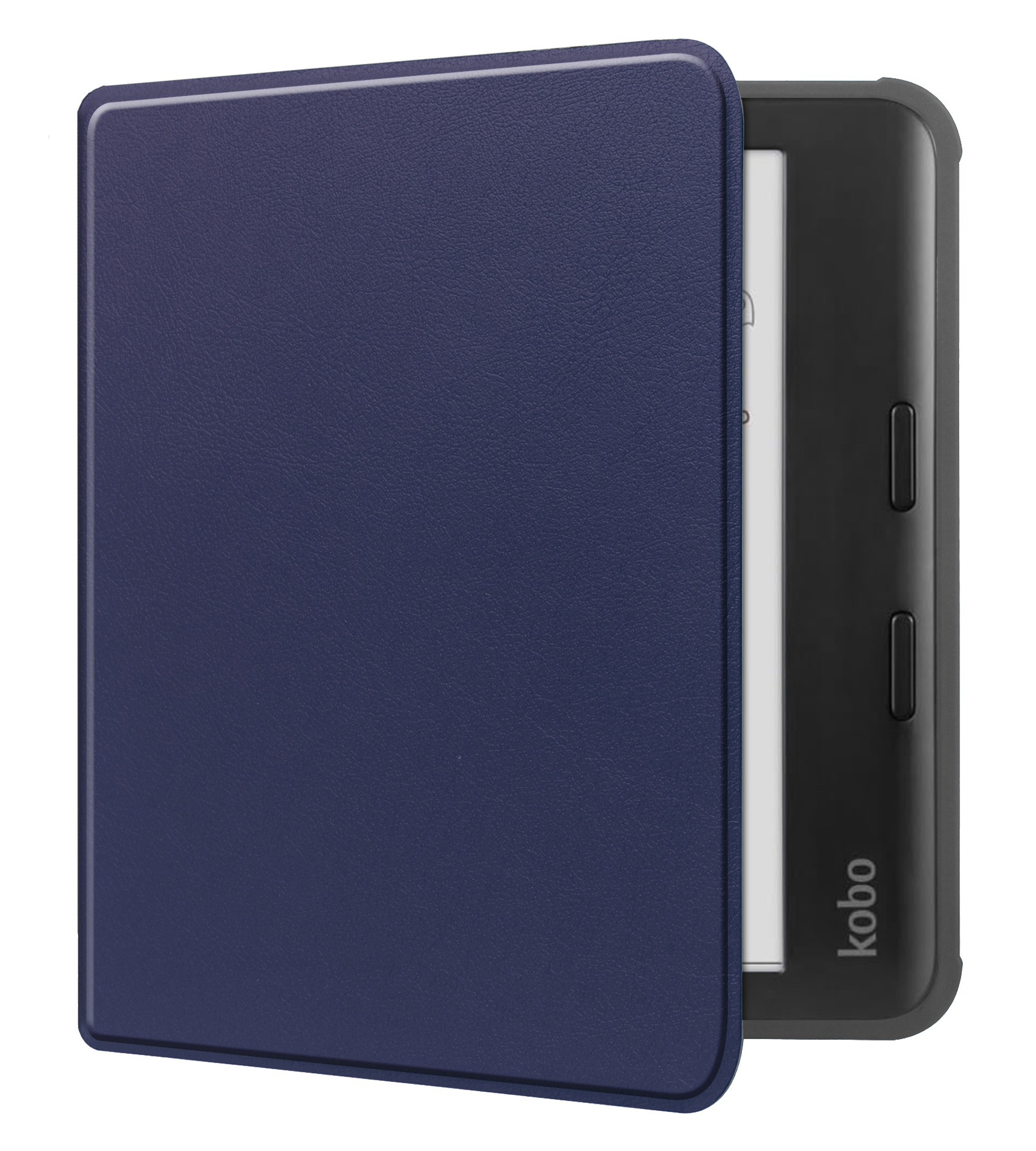 NoXx Hoes Geschikt voor Kobo Libra Colour Hoesje Bookcase Cover Book Case Hoes Sleepcover - Donkerblauw