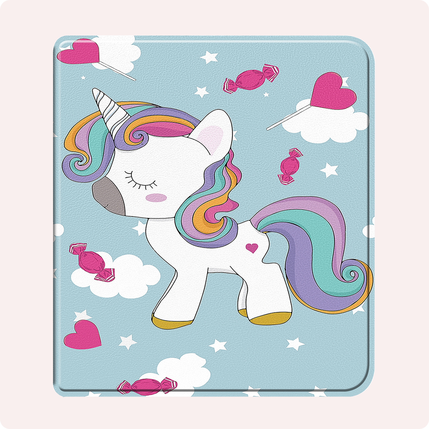 NoXx Hoes Geschikt voor Kobo Libra Colour Hoesje Bookcase Cover Book Case Hoes Sleepcover - Eenhoorn