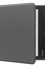 NoXx Hoes Geschikt voor Kobo Libra Colour Hoesje Bookcase Cover Book Case Hoes Sleepcover - Grijs