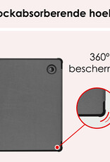 NoXx Hoes Geschikt voor Kobo Libra Colour Hoesje Bookcase Cover Book Case Hoes Sleepcover - Grijs