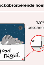 NoXx Hoes Geschikt voor Kobo Libra Colour Hoesje Bookcase Cover Book Case Hoes Sleepcover - Kat