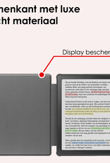 NoXx Hoes Geschikt voor Kobo Libra Colour Hoesje Bookcase Cover Book Case Hoes Sleepcover - Rood