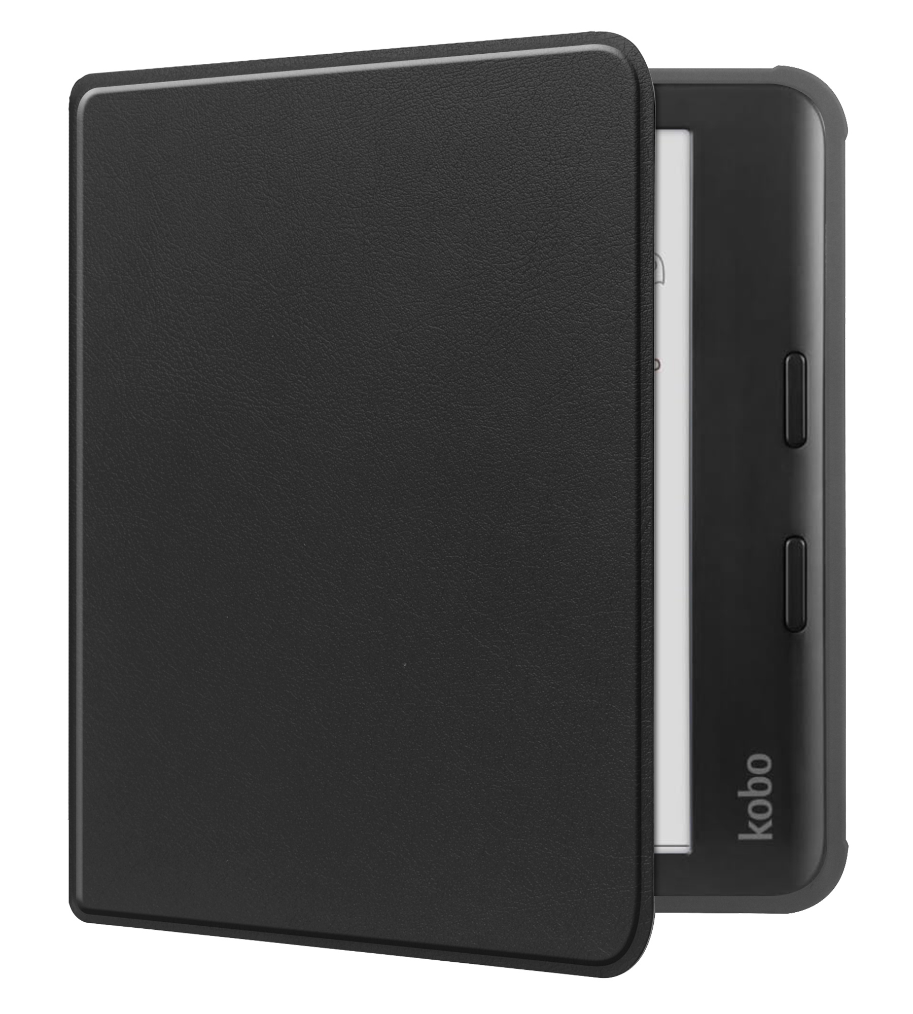 NoXx Hoes Geschikt voor Kobo Libra Colour Hoesje Bookcase Cover Book Case Hoes Sleepcover - Zwart