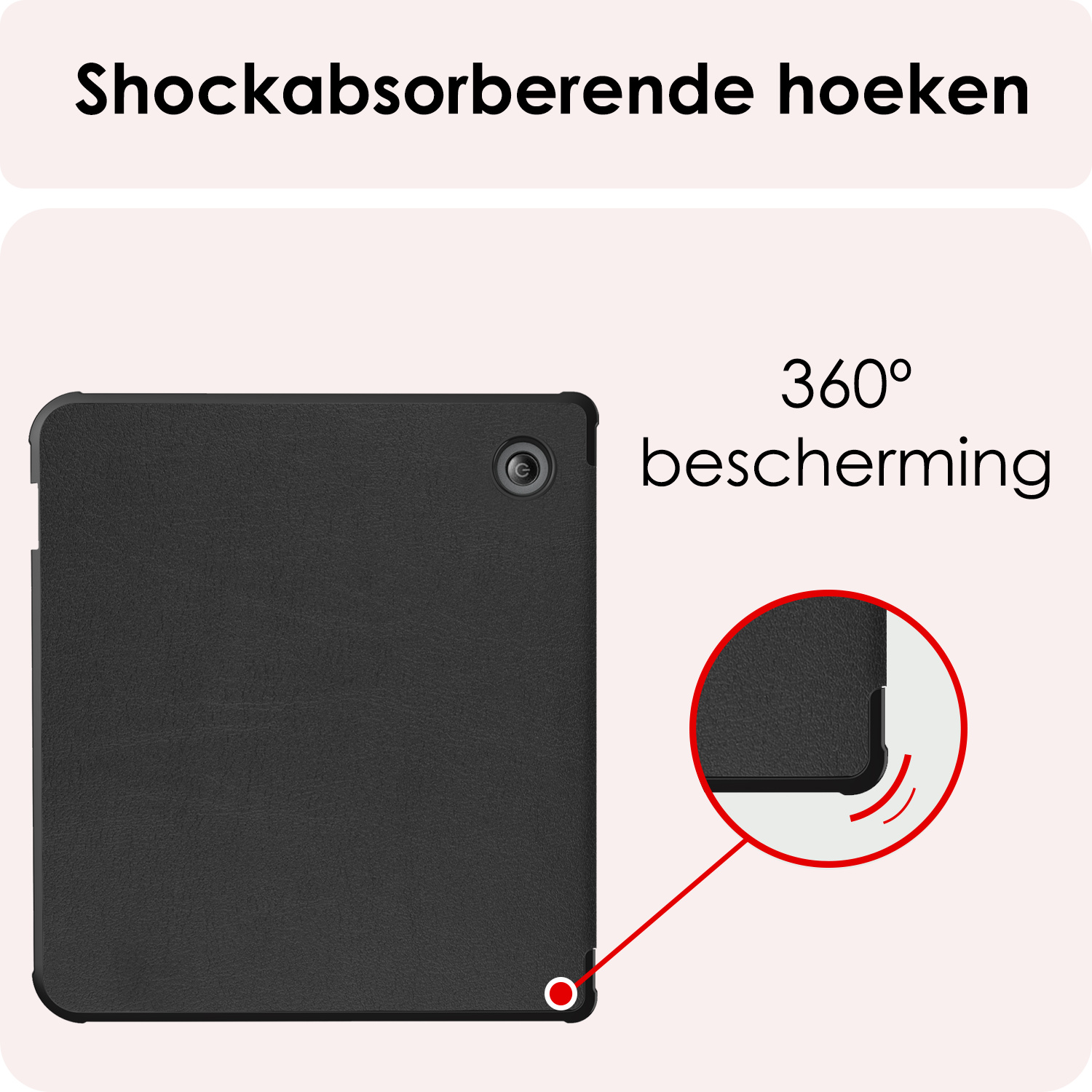 NoXx Hoes Geschikt voor Kobo Libra Colour Hoesje Bookcase Cover Book Case Hoes Sleepcover - Zwart