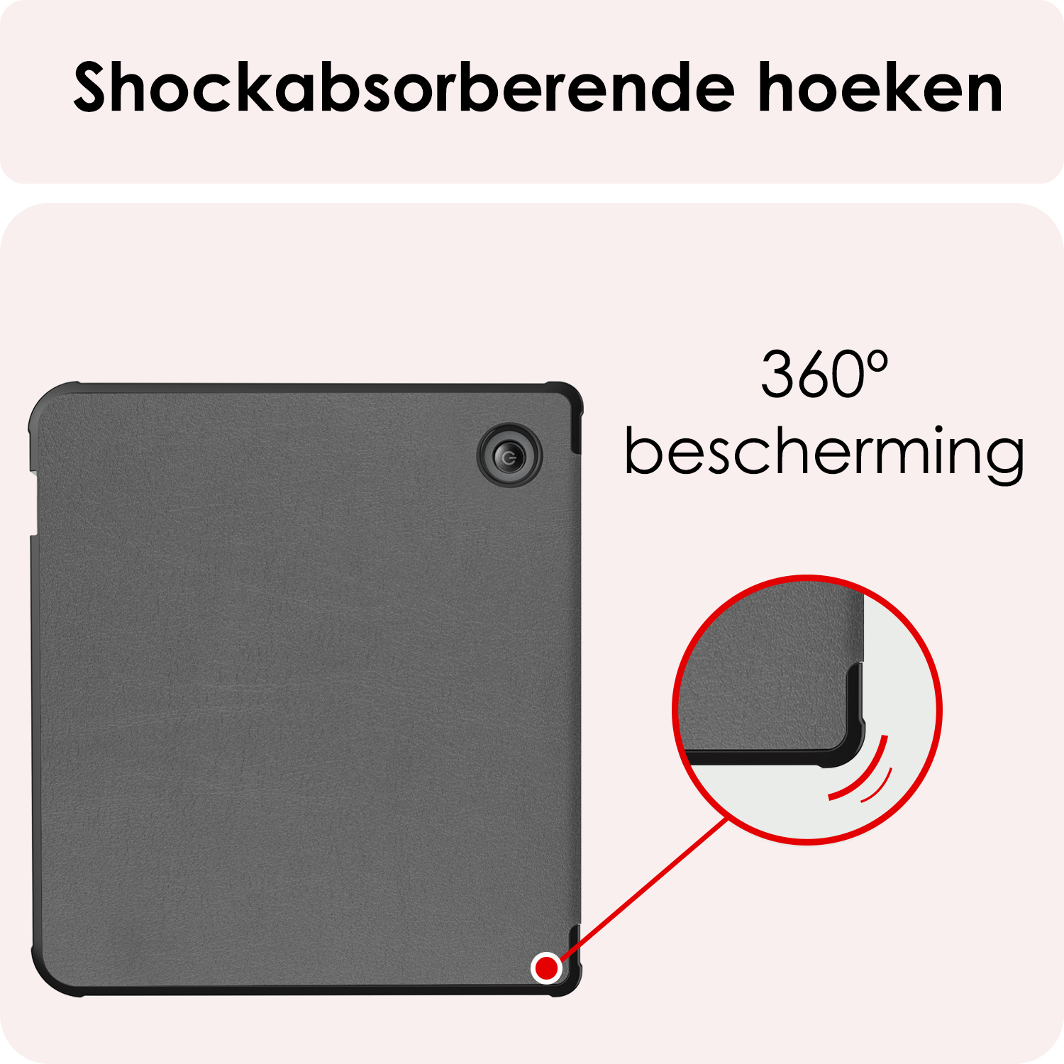 NoXx Hoes Geschikt voor Kobo Libra Colour Hoesje Bookcase Cover Book Case Hoes Sleepcover Met Screenprotector - Grijs