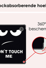 NoXx Hoes Geschikt voor Kobo Libra Colour Hoesje Bookcase Cover Book Case Hoes Sleepcover Met Screenprotector - Don't Touch Me