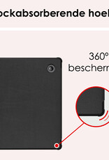 NoXx Hoes Geschikt voor Kobo Libra Colour Hoesje Bookcase Cover Book Case Hoes Sleepcover Met Screenprotector - Zwart