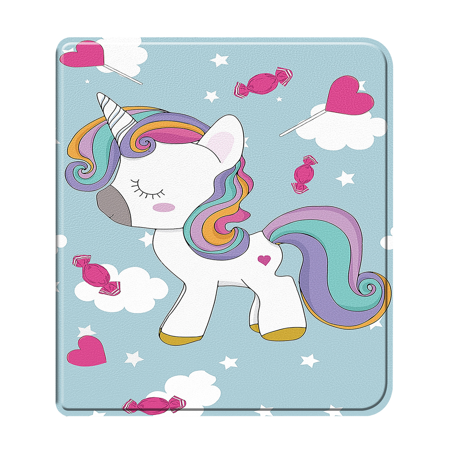 Nomfy Hoesje Geschikt voor Kobo Libra Colour Hoes Book Case - Hoes Geschikt voor Kobo Libra Colour Hoesje Book Cover - Eenhoorn