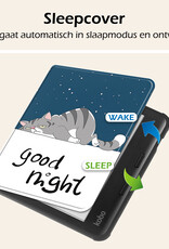 Nomfy Hoesje Geschikt voor Kobo Libra Colour Hoes Book Case - Hoes Geschikt voor Kobo Libra Colour Hoesje Book Cover - Kat