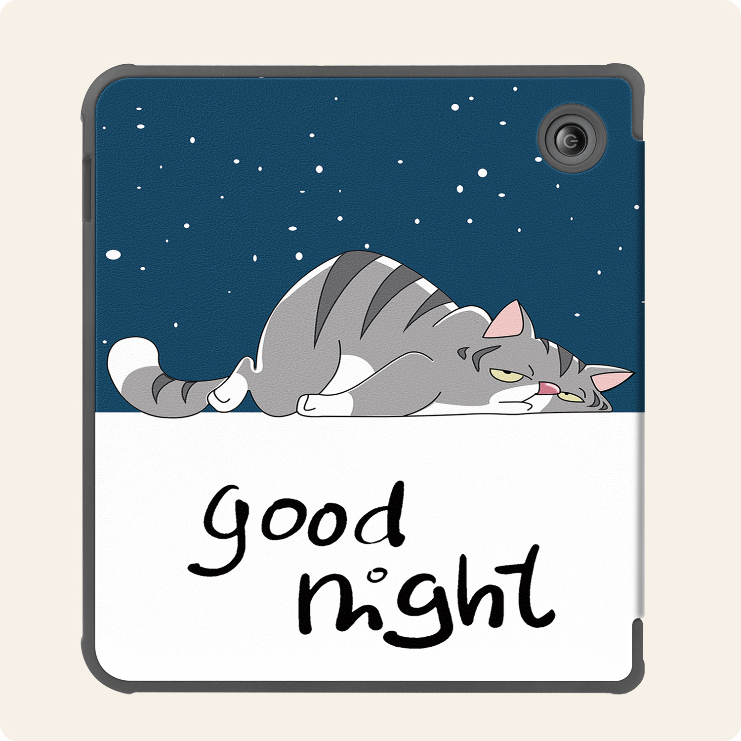 Nomfy Hoesje Geschikt voor Kobo Libra Colour Hoes Book Case - Hoes Geschikt voor Kobo Libra Colour Hoesje Book Cover - Kat