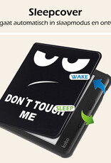 Nomfy Hoesje Geschikt voor Kobo Libra Colour Hoes Book Case - Hoes Geschikt voor Kobo Libra Colour Hoesje Book Cover - Don't Touch Me