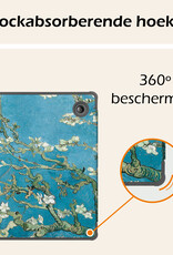 Nomfy Hoesje Geschikt voor Kobo Libra Colour Hoes Book Case - Hoes Geschikt voor Kobo Libra Colour Hoesje Book Cover Met Screenprotector - Bloesem