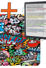 Nomfy Hoesje Geschikt voor Kobo Libra Colour Hoes Book Case - Hoes Geschikt voor Kobo Libra Colour Hoesje Book Cover Met Screenprotector - Graffity