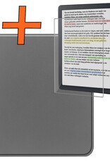 Nomfy Hoesje Geschikt voor Kobo Libra Colour Hoes Book Case - Hoes Geschikt voor Kobo Libra Colour Hoesje Book Cover Met Screenprotector - Grijs