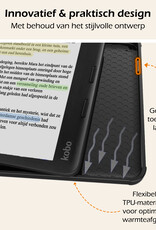 Nomfy Hoesje Geschikt voor Kobo Libra Colour Hoes Book Case - Hoes Geschikt voor Kobo Libra Colour Hoesje Book Cover Met Screenprotector - Rosé Goud