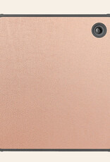 Nomfy Hoesje Geschikt voor Kobo Libra Colour Hoes Book Case - Hoes Geschikt voor Kobo Libra Colour Hoesje Book Cover Met Screenprotector - Rosé Goud