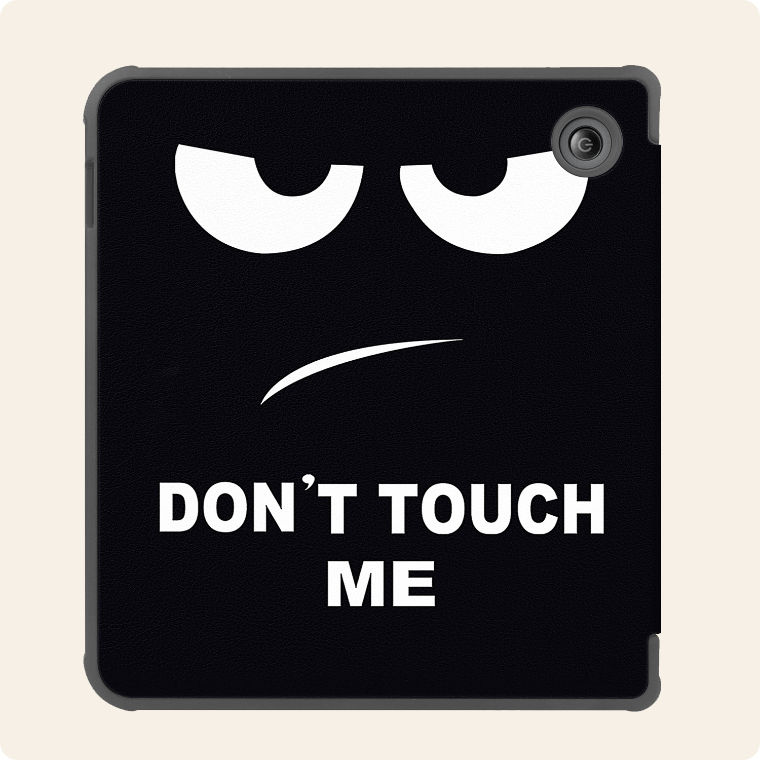 Nomfy Hoesje Geschikt voor Kobo Libra Colour Hoes Book Case - Hoes Geschikt voor Kobo Libra Colour Hoesje Book Cover Met Screenprotector - Don't Touch Me