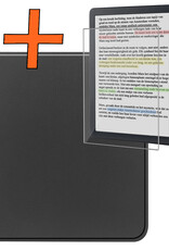 Nomfy Hoesje Geschikt voor Kobo Libra Colour Hoes Book Case - Hoes Geschikt voor Kobo Libra Colour Hoesje Book Cover Met Screenprotector - Zwart