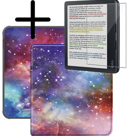 BASEY. BASEY. Kobo Libra Colour Hoesje Met Screenprotector - Galaxy