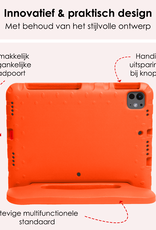 NoXx iPad Pro 11 inch 2024 Hoes Kinder Hoesje Kids Case Cover Kids Proof Met 2x Screenprotector - iPad Pro 11 inch 2024 Kinder Hoes - Oranje
