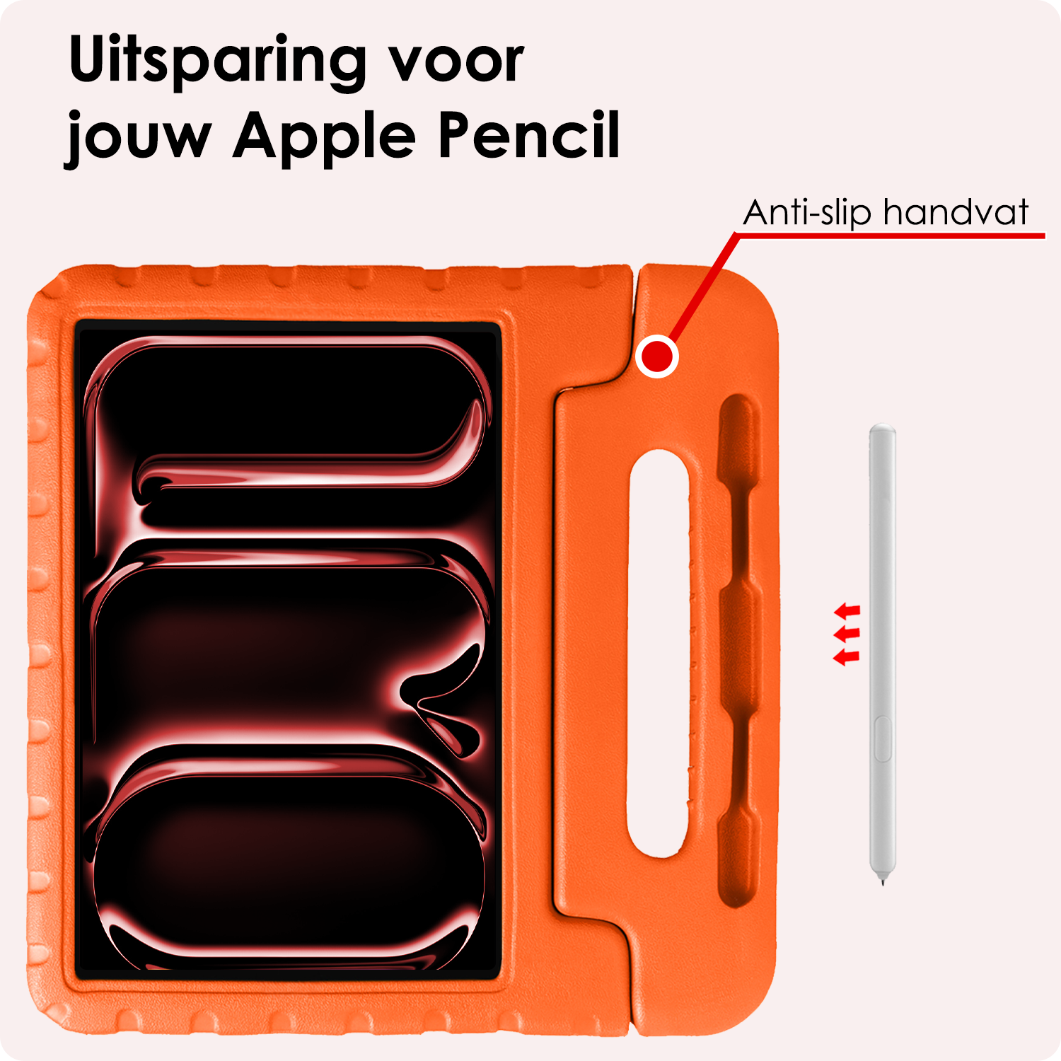 NoXx iPad Pro 11 inch 2024 Hoes Kinder Hoesje Kids Case Cover Kids Proof Met 2x Screenprotector - iPad Pro 11 inch 2024 Kinder Hoes - Oranje