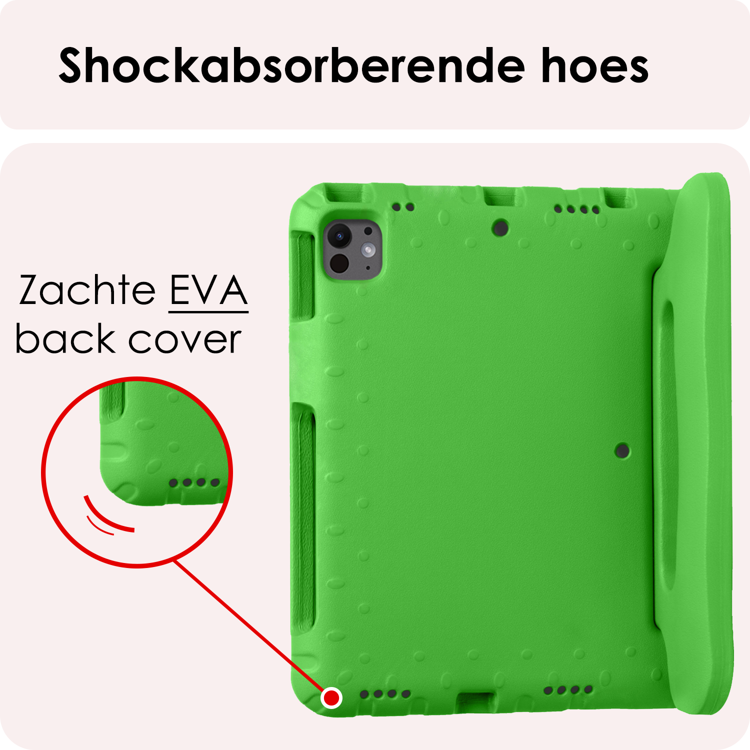 NoXx iPad Pro 11 inch 2024 Hoes Kinder Hoesje Kids Case Cover Kids Proof Met 2x Screenprotector - iPad Pro 11 inch 2024 Kinder Hoes - Groen