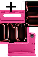 NoXx iPad Pro 11 inch 2024 Hoes Kinder Hoesje Kids Case Cover Kids Proof Met Screenprotector - iPad Pro 11 inch 2024 Kinder Hoes - Roze