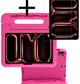 NoXx NoXx iPad Pro 2024 (11 inch) Kinderhoes Met Screenprotector - Roze