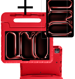 NoXx NoXx iPad Pro 2024 (11 inch) Kinderhoes Met Screenprotector - Rood