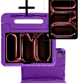 NoXx NoXx iPad Pro 2024 (11 inch) Kinderhoes Met Screenprotector - Paars