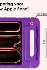 NoXx iPad Pro 11 inch 2024 Hoes Kinder Hoesje Kids Case Cover Kids Proof Met Screenprotector - iPad Pro 11 inch 2024 Kinder Hoes - Paars