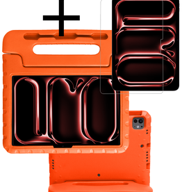 NoXx NoXx iPad Pro 2024 (11 inch) Kinderhoes Met Screenprotector - Oranje