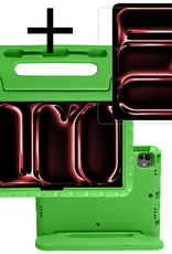 NoXx iPad Pro 11 inch 2024 Hoes Kinder Hoesje Kids Case Cover Kids Proof Met Screenprotector - iPad Pro 11 inch 2024 Kinder Hoes - Groen