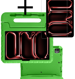 NoXx NoXx iPad Pro 2024 (11 inch) Kinderhoes Met Screenprotector - Groen