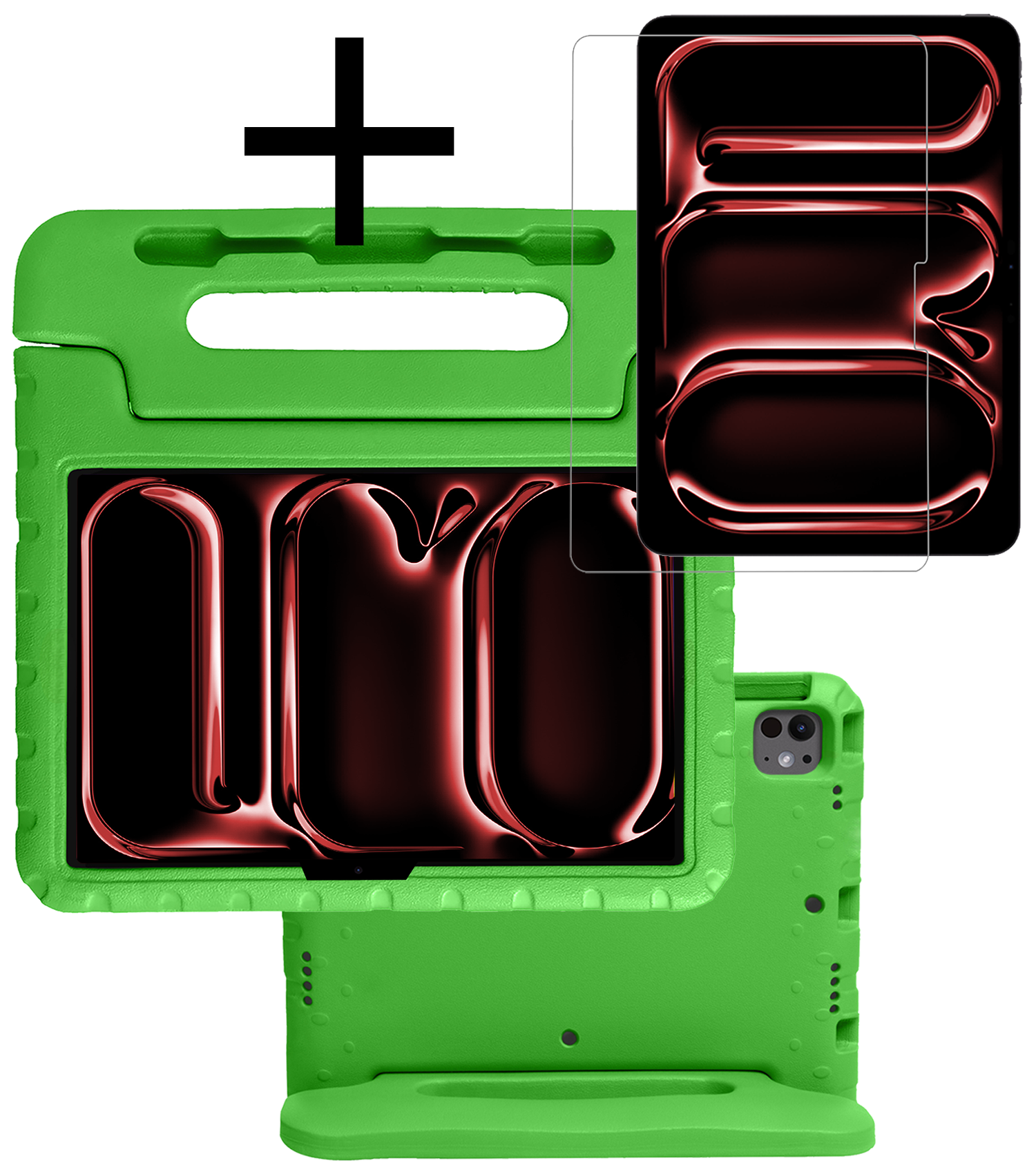 NoXx iPad Pro 11 inch 2024 Hoes Kinder Hoesje Kids Case Cover Kids Proof Met Screenprotector - iPad Pro 11 inch 2024 Kinder Hoes - Groen