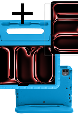 NoXx iPad Pro 11 inch 2024 Hoes Kinder Hoesje Kids Case Cover Kids Proof Met Screenprotector - iPad Pro 11 inch 2024 Kinder Hoes - Licht Blauw