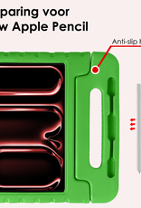 NoXx iPad Pro 11 inch 2024 Hoes Kinder Hoesje Kids Case Cover Kids Proof Met Screenprotector - iPad Pro 11 inch 2024 Kinder Hoes - Groen