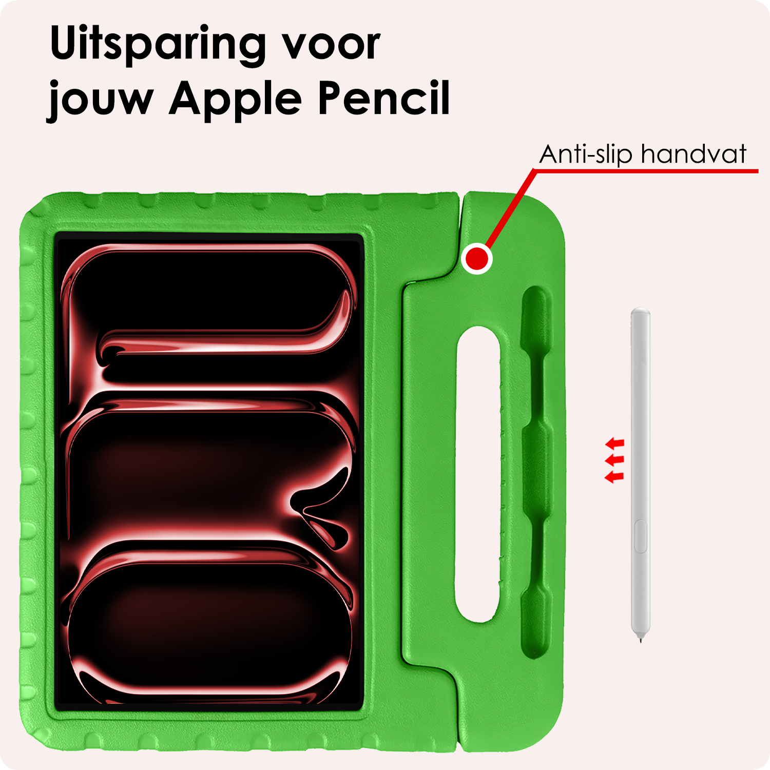 NoXx iPad Pro 11 inch 2024 Hoes Kinder Hoesje Kids Case Cover Kids Proof Met Screenprotector - iPad Pro 11 inch 2024 Kinder Hoes - Groen