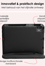 NoXx iPad Pro 11 inch 2024 Hoes Kinder Hoesje Kids Case Cover Kids Proof - iPad Pro 11 inch 2024 Kinder Hoes - Zwart