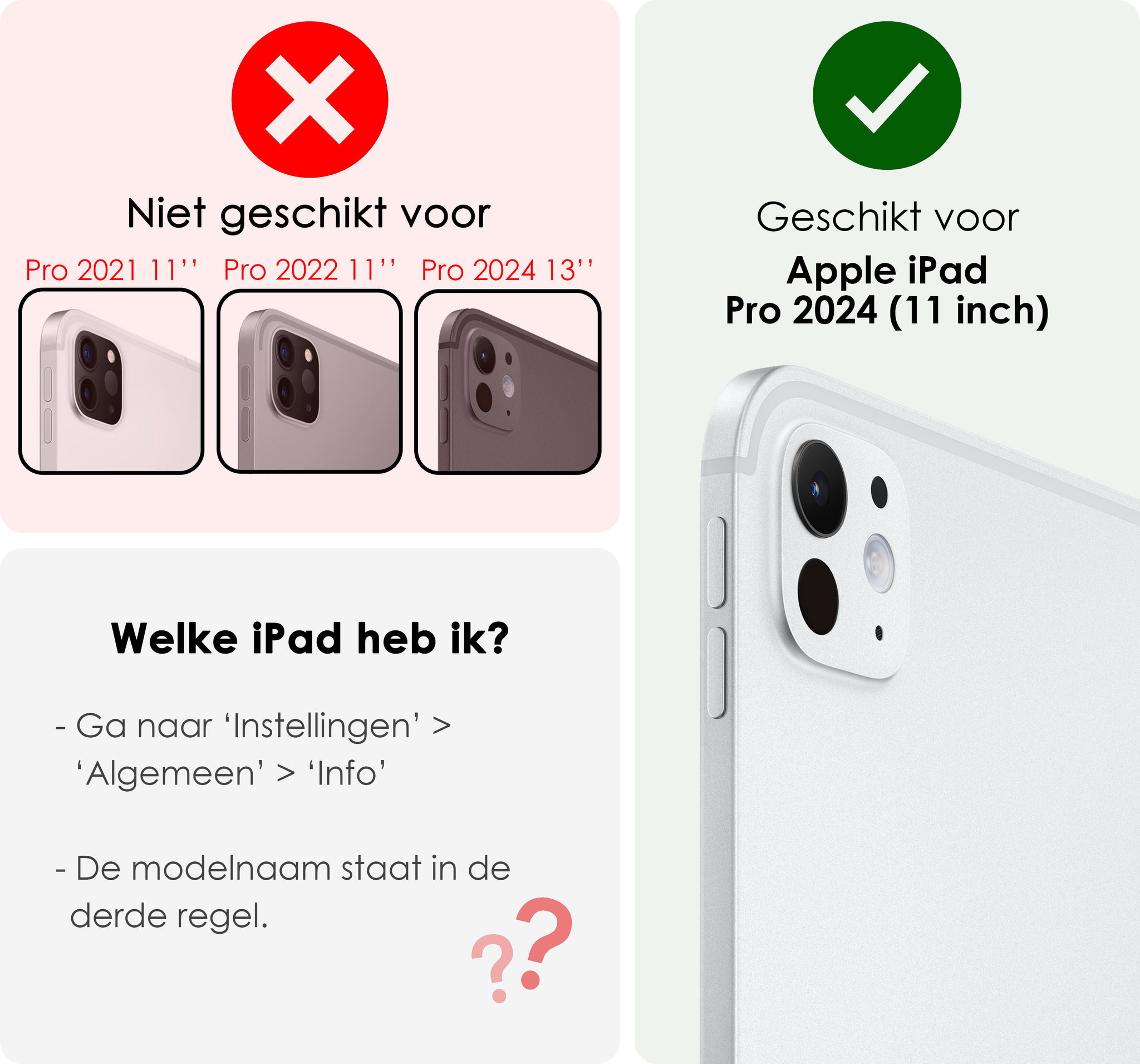 NoXx iPad Pro 11 inch 2024 Hoes Kinder Hoesje Kids Case Cover Kids Proof - iPad Pro 11 inch 2024 Kinder Hoes - Roze