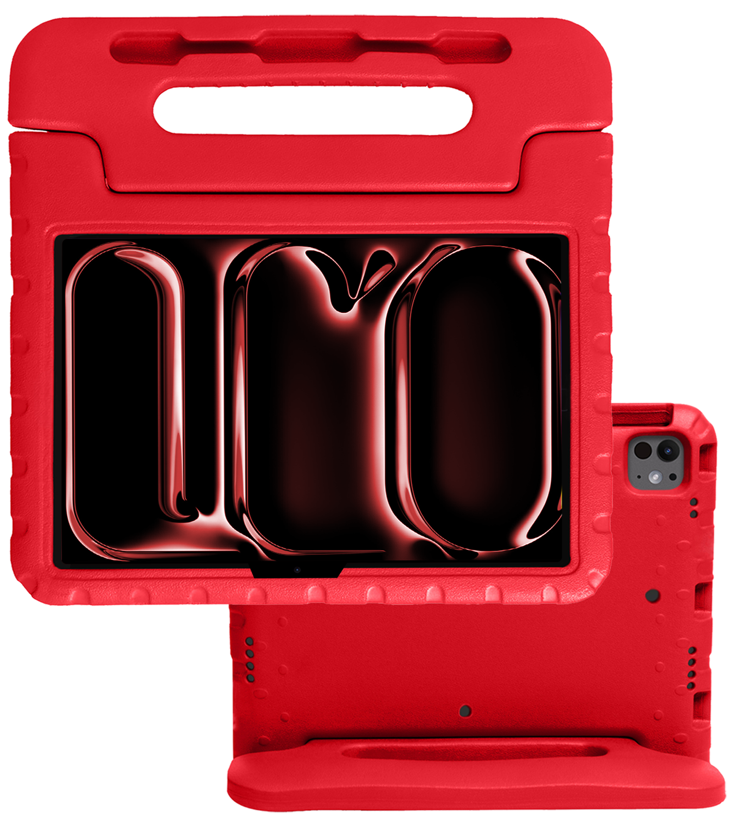 NoXx iPad Pro 11 inch 2024 Hoes Kinder Hoesje Kids Case Cover Kids Proof - iPad Pro 11 inch 2024 Kinder Hoes - Rood