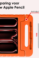 NoXx iPad Pro 11 inch 2024 Hoes Kinder Hoesje Kids Case Cover Kids Proof - iPad Pro 11 inch 2024 Kinder Hoes - Oranje
