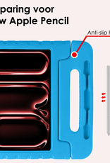 NoXx iPad Pro 11 inch 2024 Hoes Kinder Hoesje Kids Case Cover Kids Proof - iPad Pro 11 inch 2024 Kinder Hoes - Licht Blauw