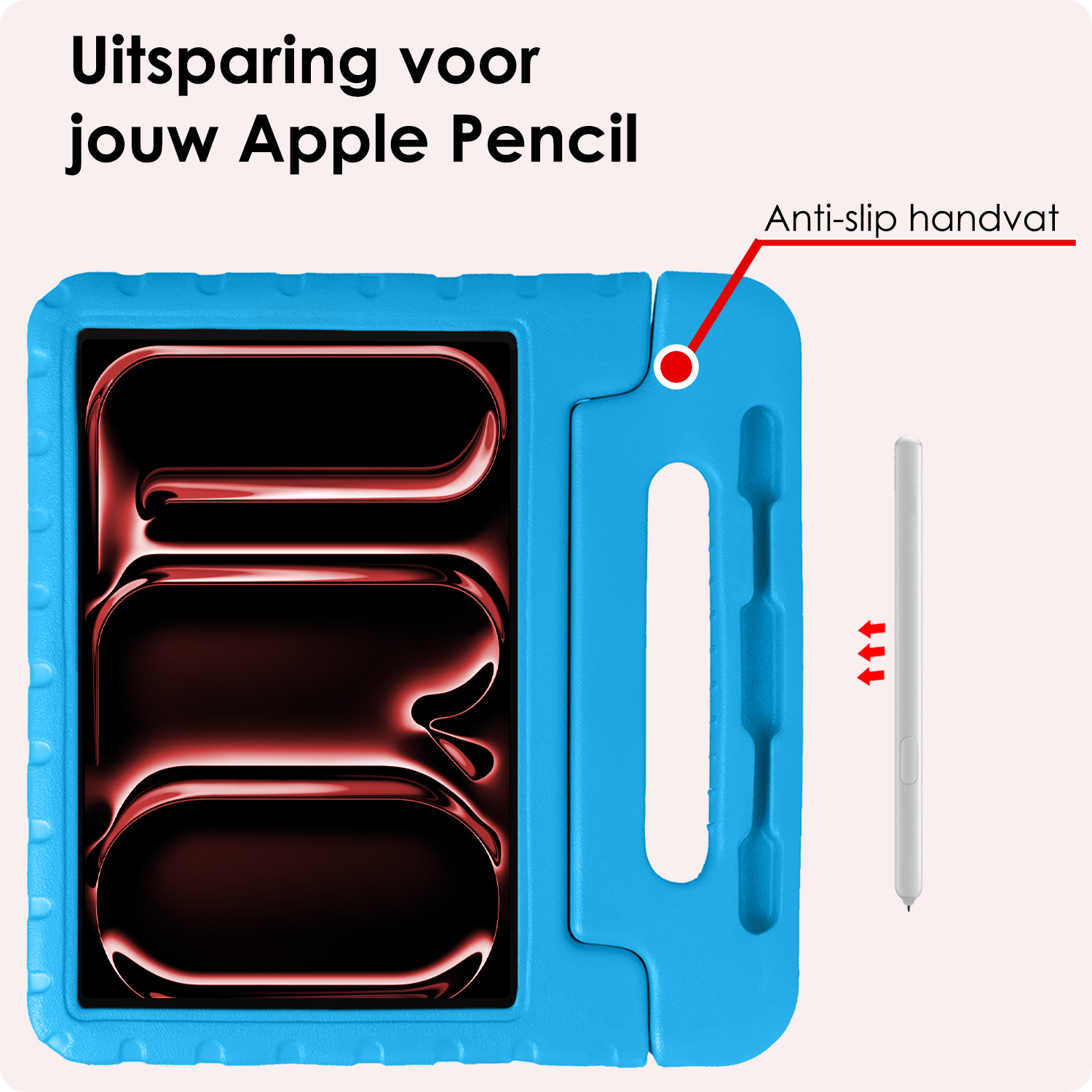 NoXx iPad Pro 11 inch 2024 Hoes Kinder Hoesje Kids Case Cover Kids Proof - iPad Pro 11 inch 2024 Kinder Hoes - Licht Blauw