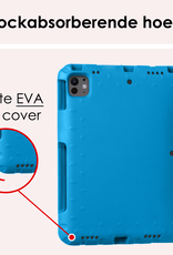 NoXx iPad Pro 11 inch 2024 Hoes Kinder Hoesje Kids Case Cover Kids Proof - iPad Pro 11 inch 2024 Kinder Hoes - Licht Blauw