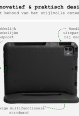 BASEY. iPad Pro 11 inch 2024 Hoes Kinder Hoesje Kids Case Cover Kids Proof Met 2x Screenprotector - iPad Pro 11 inch 2024 Kinder Hoes - Zwart